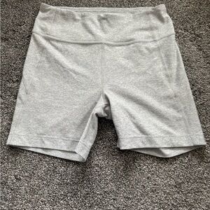 Outdoor Voices Light Gray Bike Shorts